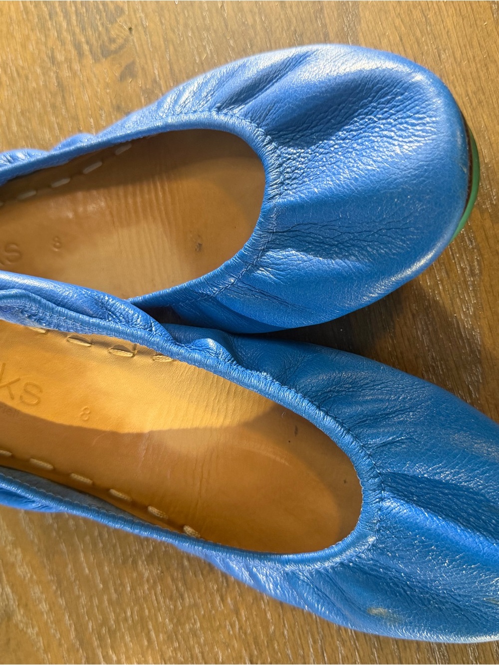 Tieks Blue Women’s Leather Ballet Flats - Picture 7 of 10